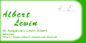 albert lewin business card